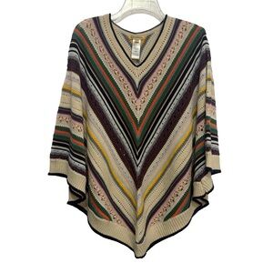 Democracy Knit Sweater Poncho Small/Medium